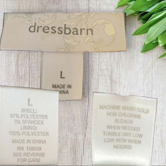 DRESSBARN Black & White Abstract Lined Jacket Blazer Size Large - Picture 6 of 6